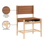 Rawlins Vegan Leather Upholstered Dining Chair in Cognac