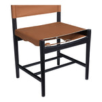 Rawlins Vegan Leather Upholstered Dining Chair in Cognac