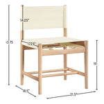 Rawlins Vegan Leather Upholstered Dining Chair in Cream