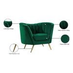 Margo Velvet Upholstered Chair in Green