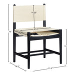 Rawlins Vegan Leather Upholstered Dining Chair in Cream