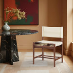 Rawlins Vegan Leather Upholstered Dining Chair in Cream