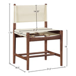 Rawlins Vegan Leather Upholstered Dining Chair in Cream