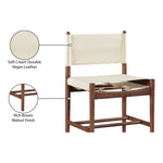 Rawlins Vegan Leather Upholstered Dining Chair in Cream