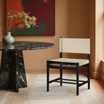 Rawlins Vegan Leather Upholstered Dining Chair in Beige