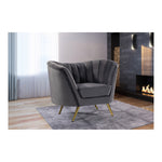 Margo Velvet Upholstered Chair in Grey