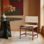Rawlins Vegan Leather Upholstered Dining Chair in Beige