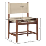 Rawlins Vegan Leather Upholstered Dining Chair in Beige
