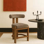Arienzo Velvet Performance Fabric Upholstered Counter Stool in Taupe