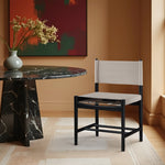 Rawlins Vegan Leather Upholstered Dining Chair in Taupe