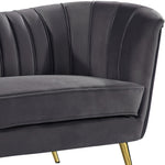 Margo Velvet Upholstered Chair in Grey