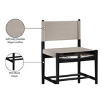 Rawlins Vegan Leather Upholstered Dining Chair in Taupe