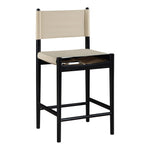 Rawlins Vegan Leather Upholstered Counter Stool in Beige