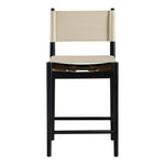 Rawlins Vegan Leather Upholstered Counter Stool in Beige