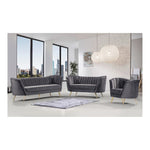 Margo Velvet Upholstered Chair in Grey