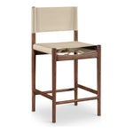 Rawlins Vegan Leather Upholstered Counter Stool in Beige