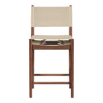 Rawlins Vegan Leather Upholstered Counter Stool in Beige