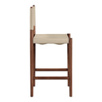 Rawlins Vegan Leather Upholstered Counter Stool in Beige