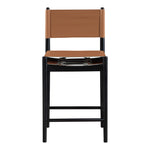 Rawlins Vegan Leather Upholstered Counter Stool in Cognac