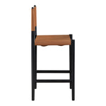 Rawlins Vegan Leather Upholstered Counter Stool in Cognac