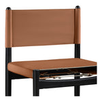 Rawlins Vegan Leather Upholstered Counter Stool in Cognac