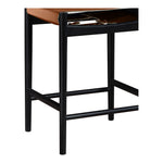 Rawlins Vegan Leather Upholstered Counter Stool in Cognac
