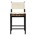 Rawlins Vegan Leather Upholstered Counter Stool in Cream