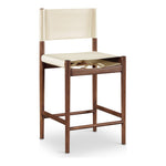 Rawlins Vegan Leather Upholstered Counter Stool in Cream