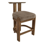 Arienzo Velvet Performance Fabric Upholstered Counter Stool in Taupe