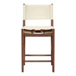 Rawlins Vegan Leather Upholstered Counter Stool in Cream
