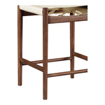 Rawlins Vegan Leather Upholstered Counter Stool in Cream
