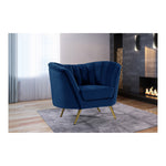 Margo Velvet Upholstered Chair in Navy