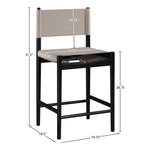 Rawlins Vegan Leather Upholstered Counter Stool in Taupe