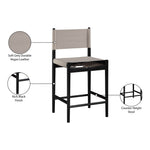 Rawlins Vegan Leather Upholstered Counter Stool in Taupe