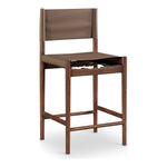 Rawlins Vegan Leather Upholstered Counter Stool in Brown