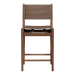 Rawlins Vegan Leather Upholstered Counter Stool in Brown