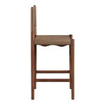 Rawlins Vegan Leather Upholstered Counter Stool in Brown