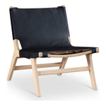 Rawlins Vegan Leather Upholstered Accent Chair in Black