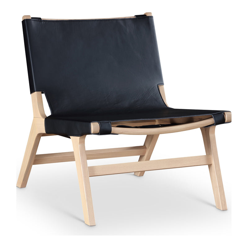 Rawlins Vegan Leather Upholstered Accent Chair in Black