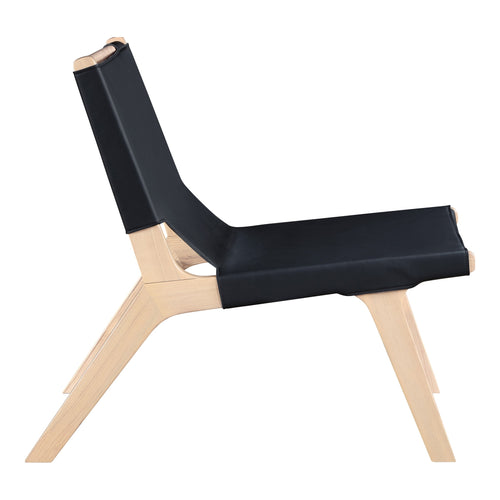 Rawlins Vegan Leather Upholstered Accent Chair in Black