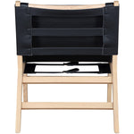 Rawlins Vegan Leather Upholstered Accent Chair in Black