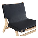 Rawlins Vegan Leather Upholstered Accent Chair in Black