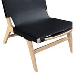 Rawlins Vegan Leather Upholstered Accent Chair in Black