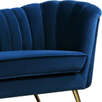 Margo Velvet Upholstered Chair in Navy