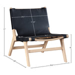 Rawlins Vegan Leather Upholstered Accent Chair in Black