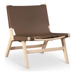 Rawlins Vegan Leather Upholstered Accent Chair in Brown