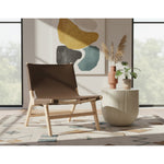 Rawlins Vegan Leather Upholstered Accent Chair in Brown