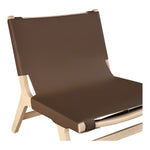 Rawlins Vegan Leather Upholstered Accent Chair in Brown