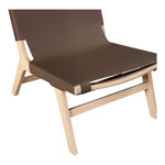 Rawlins Vegan Leather Upholstered Accent Chair in Brown