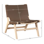 Rawlins Vegan Leather Upholstered Accent Chair in Brown